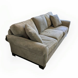 3 Seater Grey Couch with 2 throw pillows