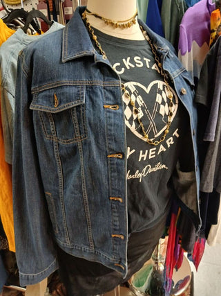 LL Bean XL Womens Denim Jean Jacket