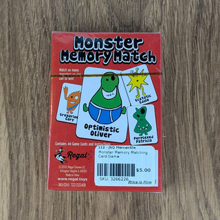 Monster Memory Matching Card Game