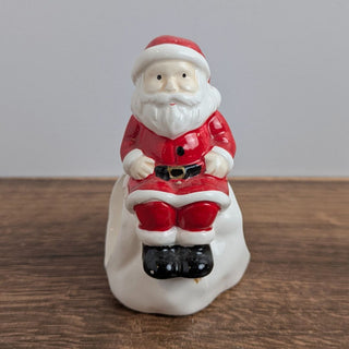 (Set of 9) Ceramic Santa Napkin Rings