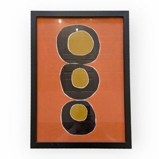Three Circles Original Art by S. Tinberg, Framed