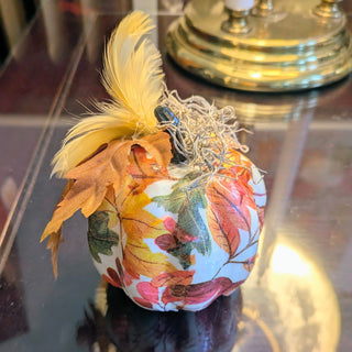 Small Decoupage Pumpkin