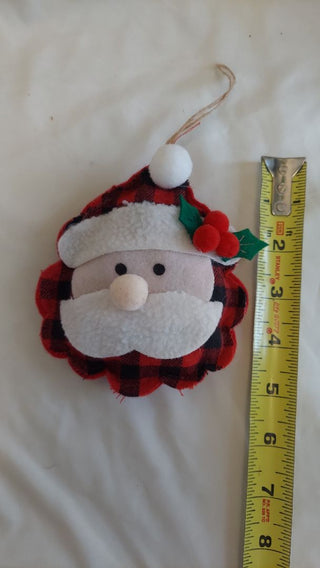 Santa Claus Plaid and felt ornament