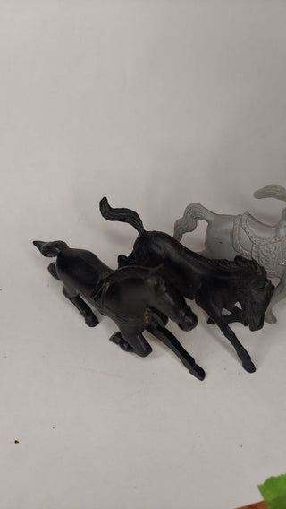 Bag of 1950-60 Military and Western Figure Plastic Horses