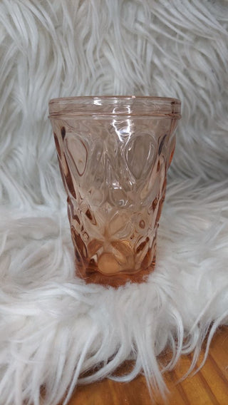 Beautiful Depression Pink Jelly Jam Glass Jar Tumbler