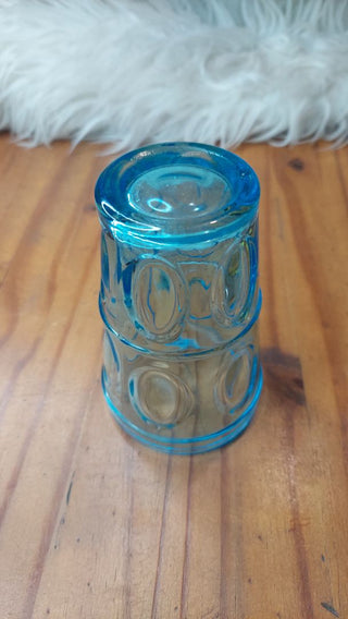 Beautiful Depression Aqua Blue Jelly Jam Glass Jar Tumbler (T&M)