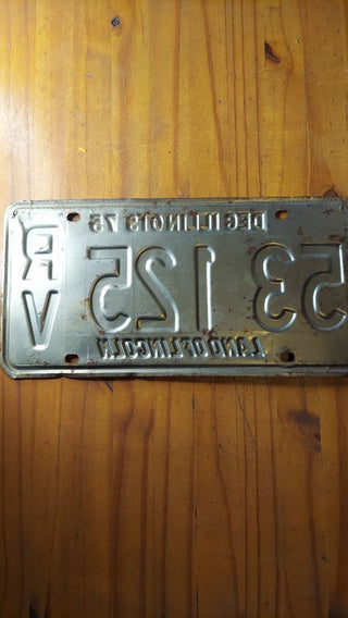 1975, Cream And Black, December Illinois RV License Plate