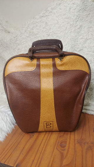 1970s Brunswick Vinyl Bowling Ball and Shoe case bag - (As Is)