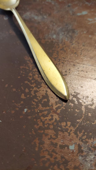 01. Rare Find - 1920s Regal Fruit Orange Spoon(Dirigold, Clover Backstamp) by Dirilyte-Dirigold - Goldware flatware