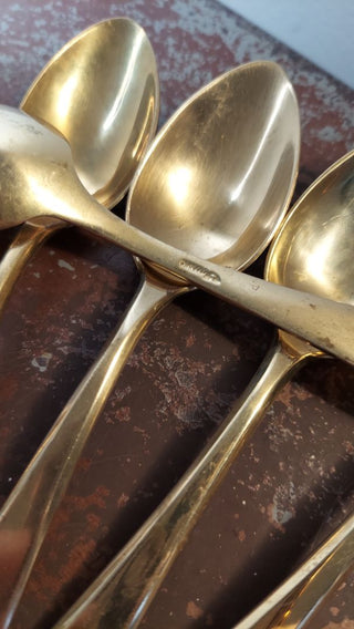 021. 1920s Regal Teaspoon 6 pack (Dirigold, Clover Backstamp) by Dirilyte-Dirigold - Goldware flatware