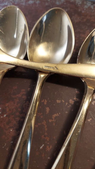 022. 1920s Regal Teaspoon 6 pack (Dirigold, Clover Backstamp) by Dirilyte-Dirigold - Goldware flatware