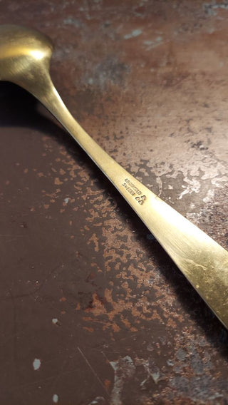 09. 1920s Regal Tablespoon Serving Spoon(A.B.Dirigold Sweden, Clover Backstamp) by Dirilyte-Dirigold - Goldware flatware