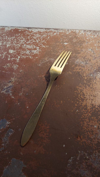 12. 1920s Regal Fork (Dirigold, Clover Backstamp) by Dirilyte-Dirigold - Goldware flatware