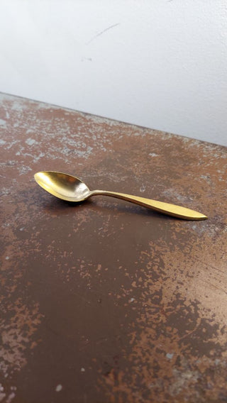 14. 1920s Regal Five O'Clock Teaspoon 5"(Dirigold, Clover Backstamp) by Dirilyte-Dirigold - Goldware flatware