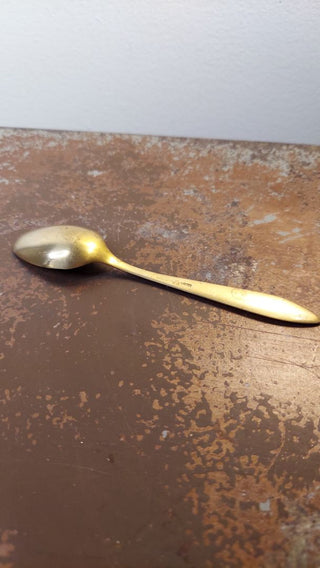 14.AB- 1920s Regal Five O'Clock Teaspoon 5"(A.B.Dirigold Sweden , Clover Backstamp) by Dirilyte-Dirigold - Goldware flatware