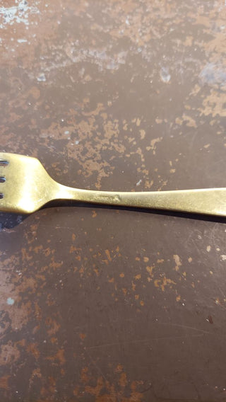 18. 1920s Regal Youth Fork (Dirigold, Clover Backstamp) by Dirilyte-Dirigold - Goldware flatware