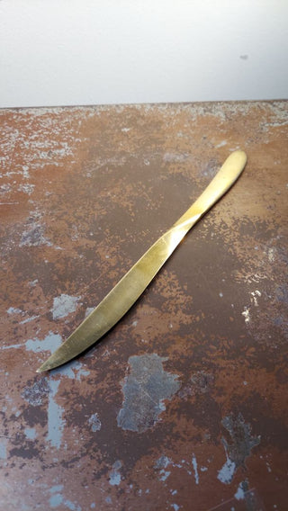 Rare Find - 1920s Paper Knife aka letter opener(Dirigold, No Clover Backstamp) by Dirilyte-Dirigold - Goldware flatware