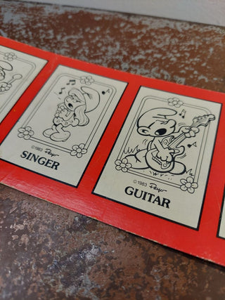 02.) Multi Band SMURF Character card - 1983 PEYO, collectable playing card. AS-IS