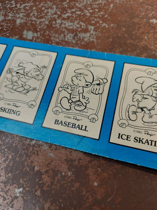 03.) Multi Sport SMURF Character card - 1983 PEYO, collectable playing card. AS-IS