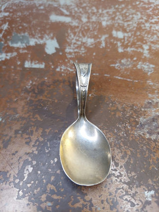 Antique Sterling - Curved Handle Baby Spoon, Georgian Maid 1923 by J.S. Co - International Silver Co