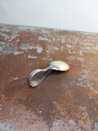 Antique Sterling - Curved Handle Baby Spoon, Georgian Maid 1923 by J.S. Co - International Silver Co
