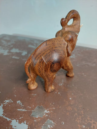 4" Elephant - hand carved rosewood wooden figurine