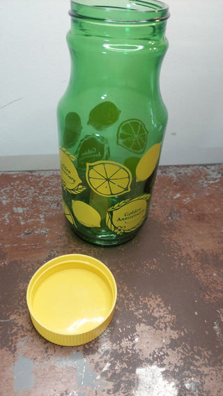 1984 Golden Anniversary "ReaLemon" Lemon Juice glass carafe by Anchor Hocking