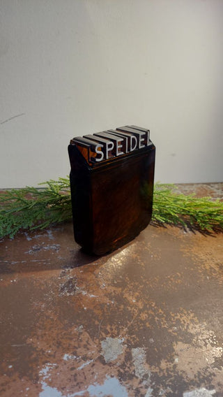 1950s "SPEIDEL" cufflink & Tie Clip - lucite plastic tortoise display case