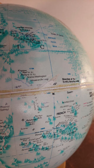 Vintage 12”  “World Ocean Series” Desk Globe by Replogle (AS-IS)