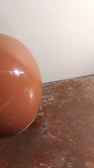 1970s Modern Pastel Desert Rust Round Orb vase by Srednick Collection, Japan (As-Is)