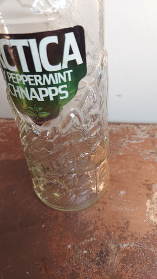 Extremely Rare - 1979 Arctica Icy Peppermint Schnapps by Arctica Distilling Corp, bottle by Dominion Glass Company “Domglas Ltd” - EMPTY - Breweriana