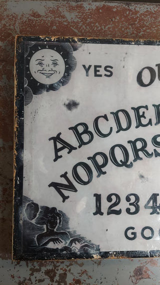 a.) Custom Artisan Made Rustic Wood Ouija Spirit Board with Magnetic Planchette - table top or wall mount art (AS-IS)