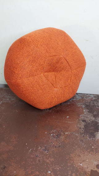a.) 9.5" farmhouse cottage orange pumpkin decorative accent pillow - locally made