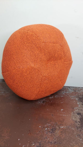 b.) 9.5" farmhouse cottage orange pumpkin decorative accent pillow - locally made
