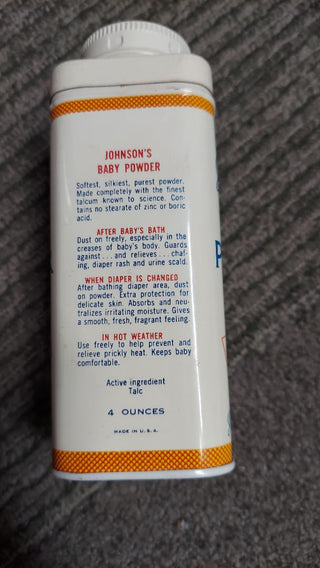 1950s - Johnson & Johnson - Hospital Baby Powder Metal Tin (As-Is) does come with some power