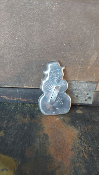1950s Jack Frost Snow Man - aluminium cookie cutter (As-Is)