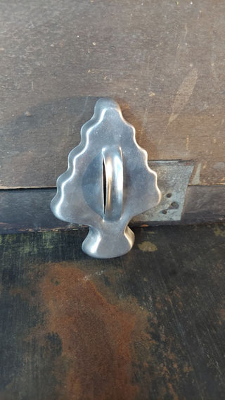 1950s Christmas tree aluminium cookie cutter (As-Is)