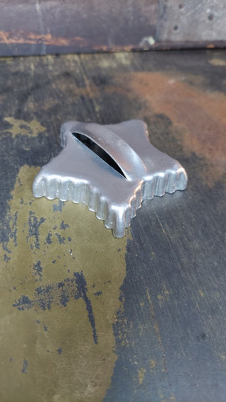 1950s Star - aluminium cookie cutter (As-Is)