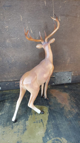 1964-1973 Breyer style 10 pt buck plastic realistic deer made in Hong Kong, figurines toys