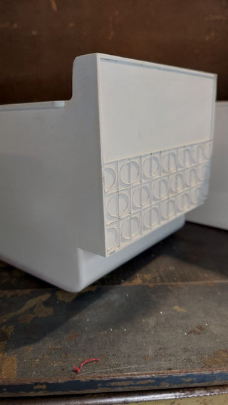 White - Beautiful Midcentury Designed Ice Cube Drawer Bin - perfect storage