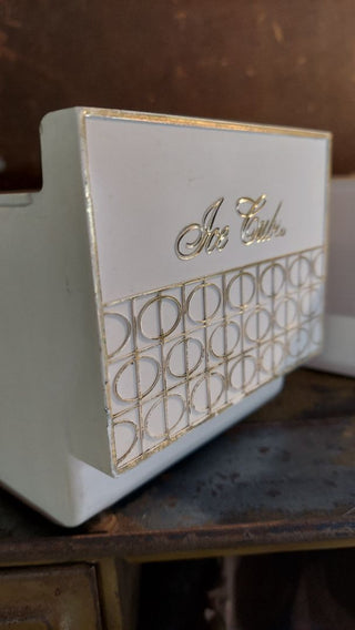White - Beautiful Midcentury Designed Ice Cube Drawer Bin - perfect storage