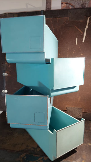Aqua Teal - Beautiful Midcentury Designed Ice Cube Drawer Bin - perfect storage