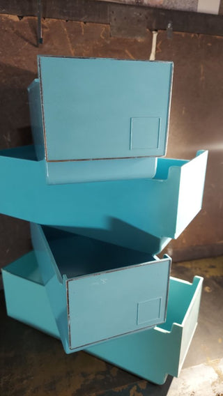Aqua Teal - Beautiful Midcentury Designed Ice Cube Drawer Bin - perfect storage