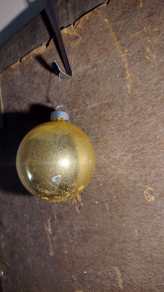 gold Mercury glass Christmas ornament by Rough