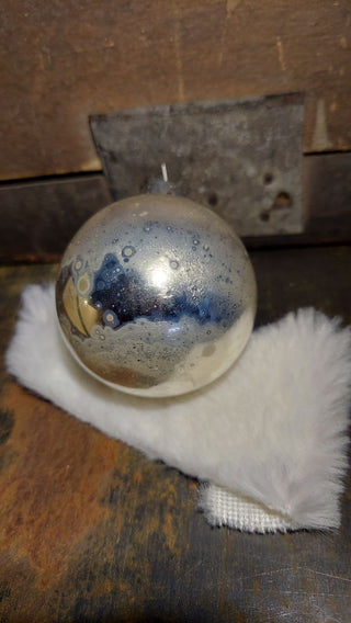 Silver Mercury Glass Christmas Ornament