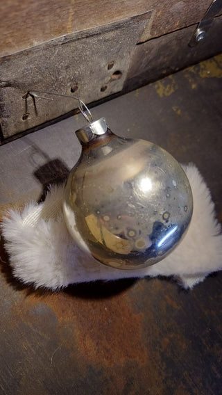 Silver Mercury Glass Christmas Ornament