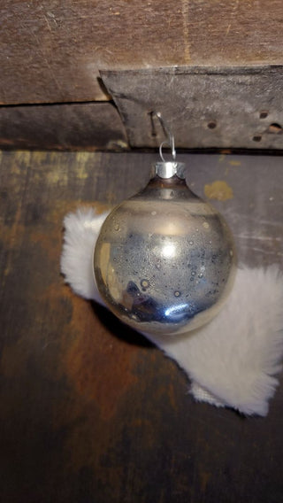 Silver Mercury Glass Christmas Ornament