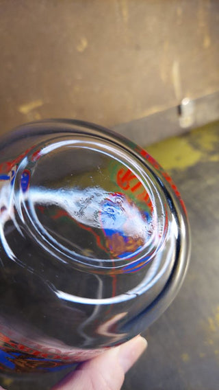 1980s Rudolph The Red Nose Reindeer Christmas Glass by Libbey USA