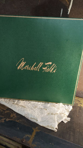 Large Green Square - Marshall Field's Gift Box with Marshall Fields & Company Tissue