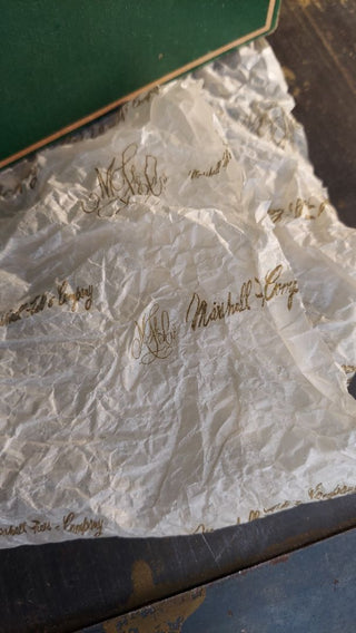 Large Green Square - Marshall Field's Gift Box with Marshall Fields & Company Tissue